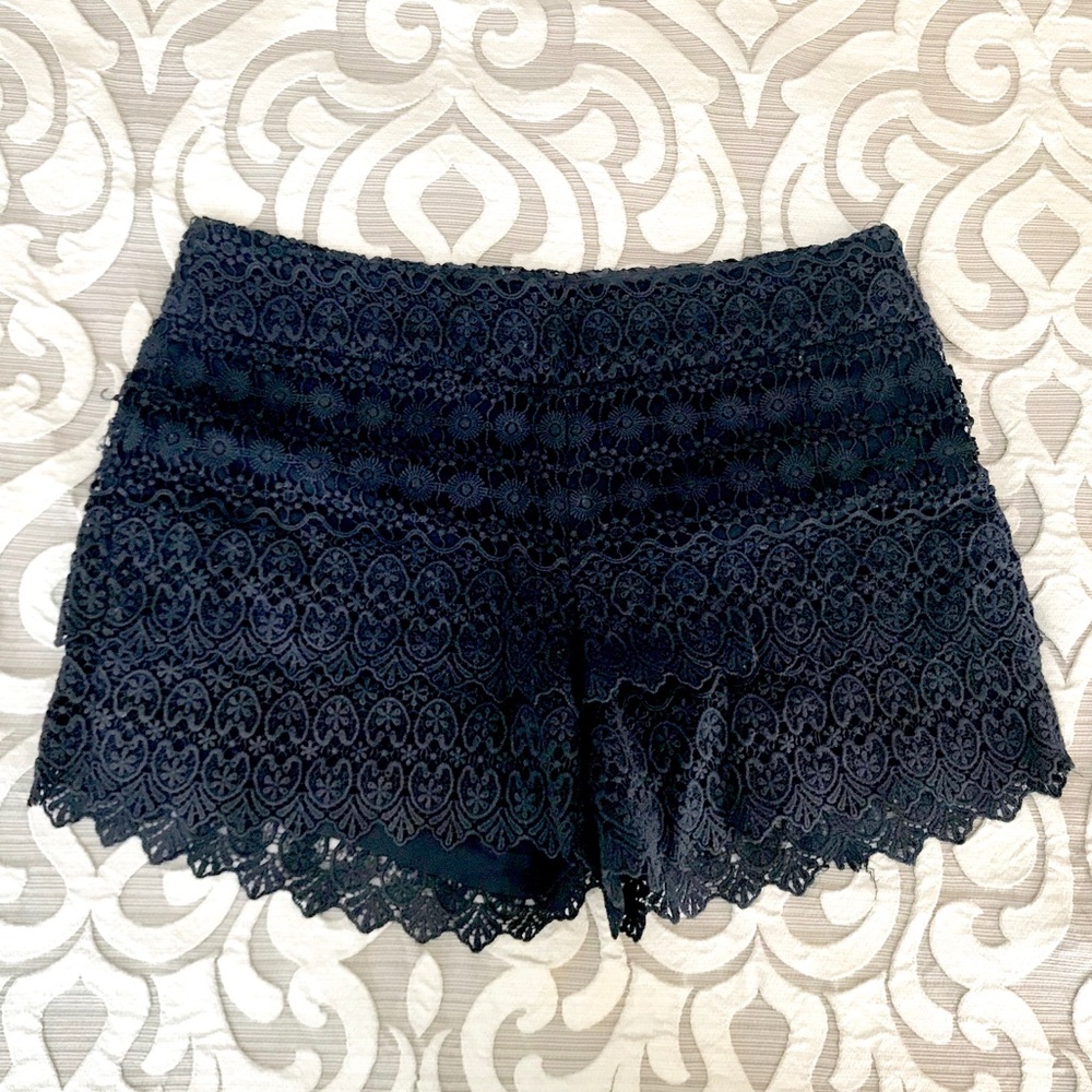 Navy lace shorts